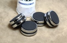 Geko HiFi Aero chrom Resonanzabsorber Schwingungsdämpfer Gerätefüße (4er-Set)