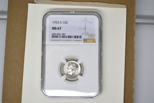 1953-S Roosevelt Dime- NGC MS-67.  Gorgeous!!