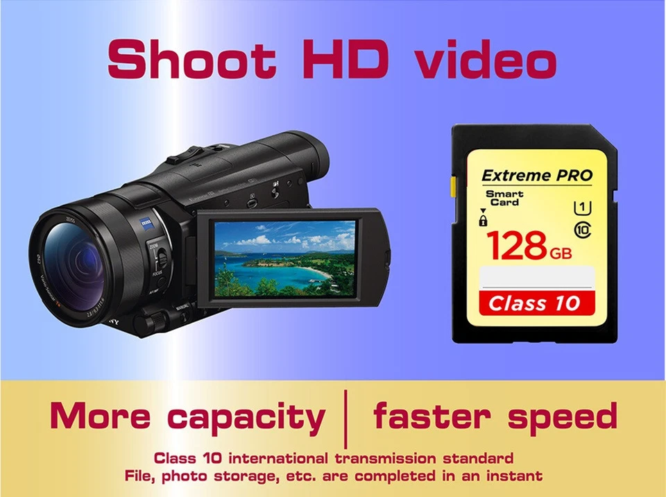 SD Card 128GB Extreme Pro High Speed for Camera Tablet - Image 2 of 3