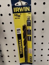 Irwin 73626 TURBOMAX High Speed Steel Straight Shank Drill Bit 13/32x5-1/4 L in.