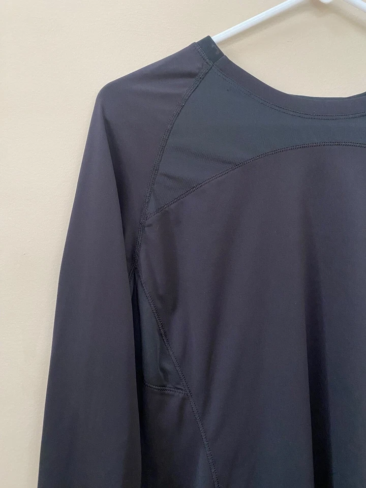 Feminino C9 Champion Med. Camisa atlética manga longa preta reflexiva furos para polegar - Imagem 3 de 4