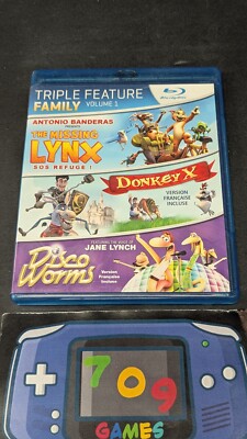 Family Triple Feature: Vol. 1  (Blu-ray) The Missing Lynx/Donkey X/Disco Worms