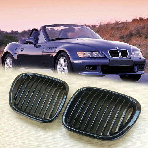 Shiny Black For BMW Z3 Front Kidney Grill Grille 1996-2002 Convertible ...