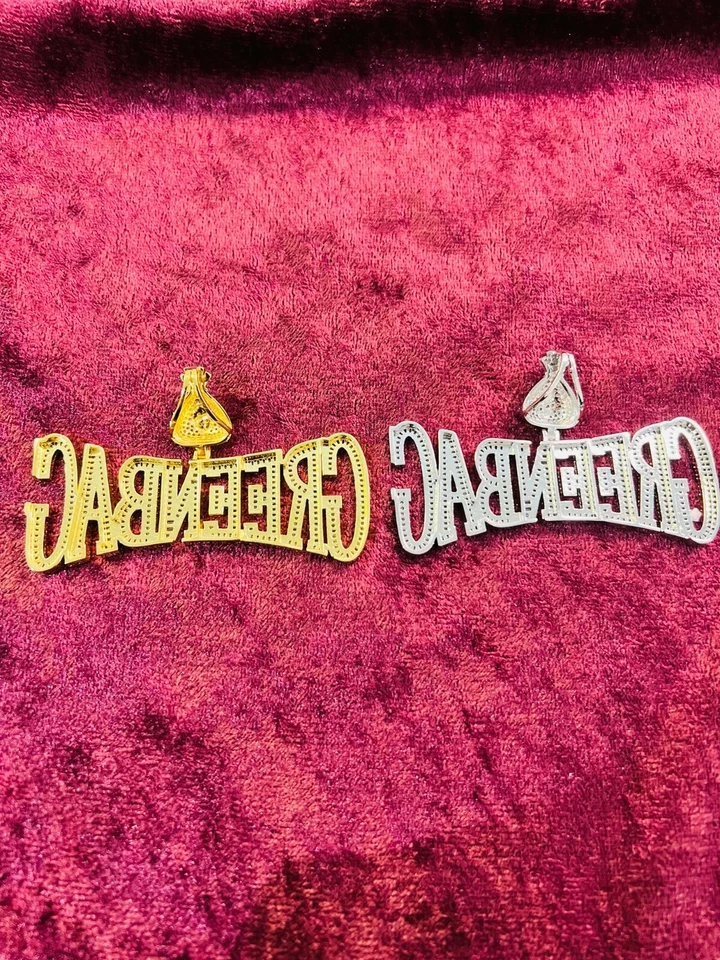 Colgante Hip Hop Diamante Simulado GreenBag Acabado Oro 14k con Cadena Foto 3 de 3