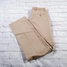 Dockers Beige Flat Front Classic Fit Cotton Khakis Chinos Mens Pants 30x32