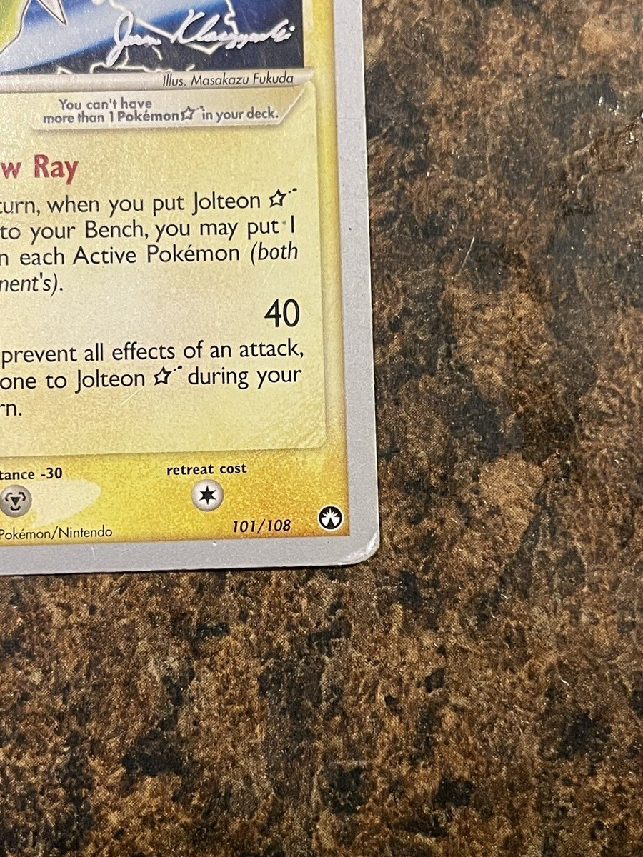 Jolteon Gold Star 101/108 Non Holo 2008 World Championship