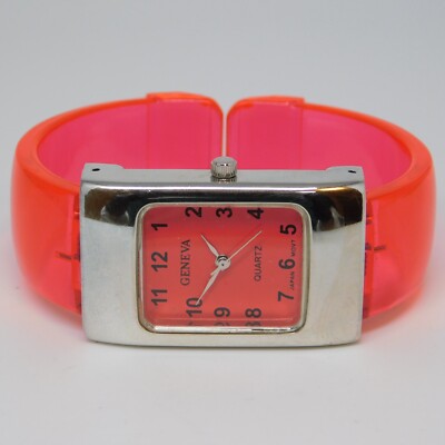 GENEVA Cuff Bracelet Quartz Analog Women's Watch Sz. 5 1/2'' New Battery
