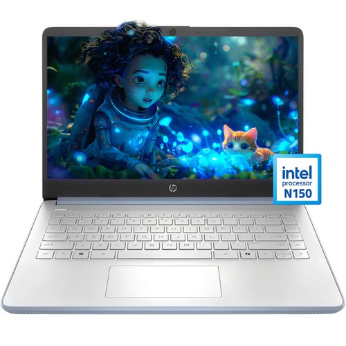 HP 14-DQ6012DX Laptop 14" HD LED Intel(R)-N150 UP TO 16GB -384GB UFS | Sky Blue