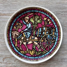 SAINT LUBIN WINDOW Stained Glass Chartres Cathedral Plate, Lord Nelson Pottery