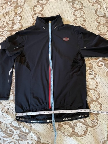 Sugoi Women Cycling Black Red Tipped Zip Back Pocket Lightweight RS Bike Jacket - Picture 3 of 8