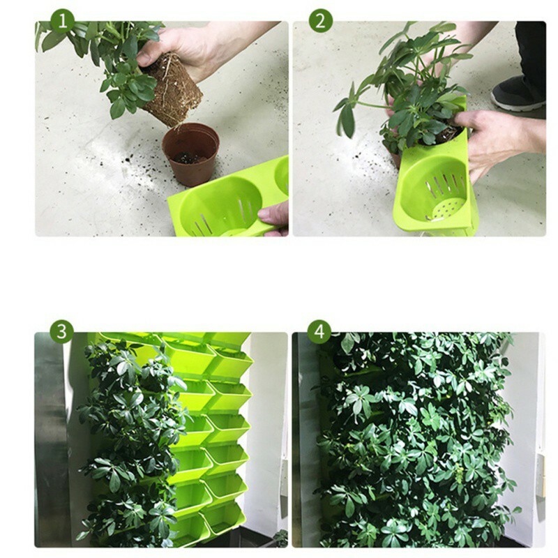 Garden Plastic Selfwatering Flower Pot with String Hook Wall Hanging