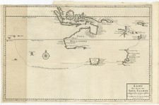 Antique Map of the Route of Abel Tasman's Voyage by Valentijn (1726)