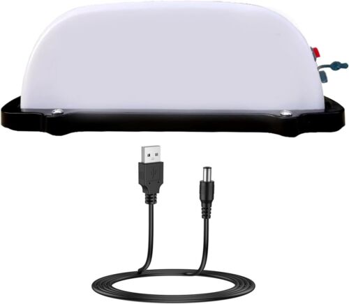 Haut de voiture lumière toit blanc personnalisation batterie rechargeable panneau de taxi lumière 5v - Photo 1 sur 8