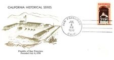 California Historical series 1970 Churches Houses Capitals  9 Postal Cover