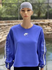Nike Air Cropped Sweatshirt Women's 1X Purple Plus Activewear New CU8500-500