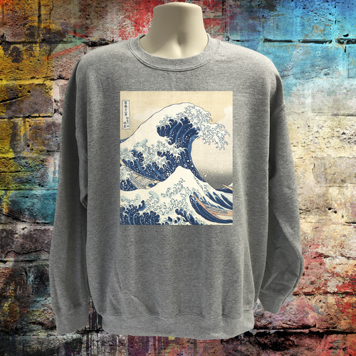 Great wave sweater, Japanese art print 