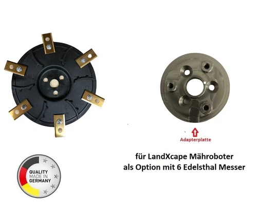 Für Landxcape Mähroboter Tuning Messerteller Messerscheibe 6-fach ab Bj. 2020-24