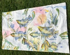 Vintage Bali Batik Art Wall Hanging "Shoal of Fish" Signed 152.5cm x 92.5cm 