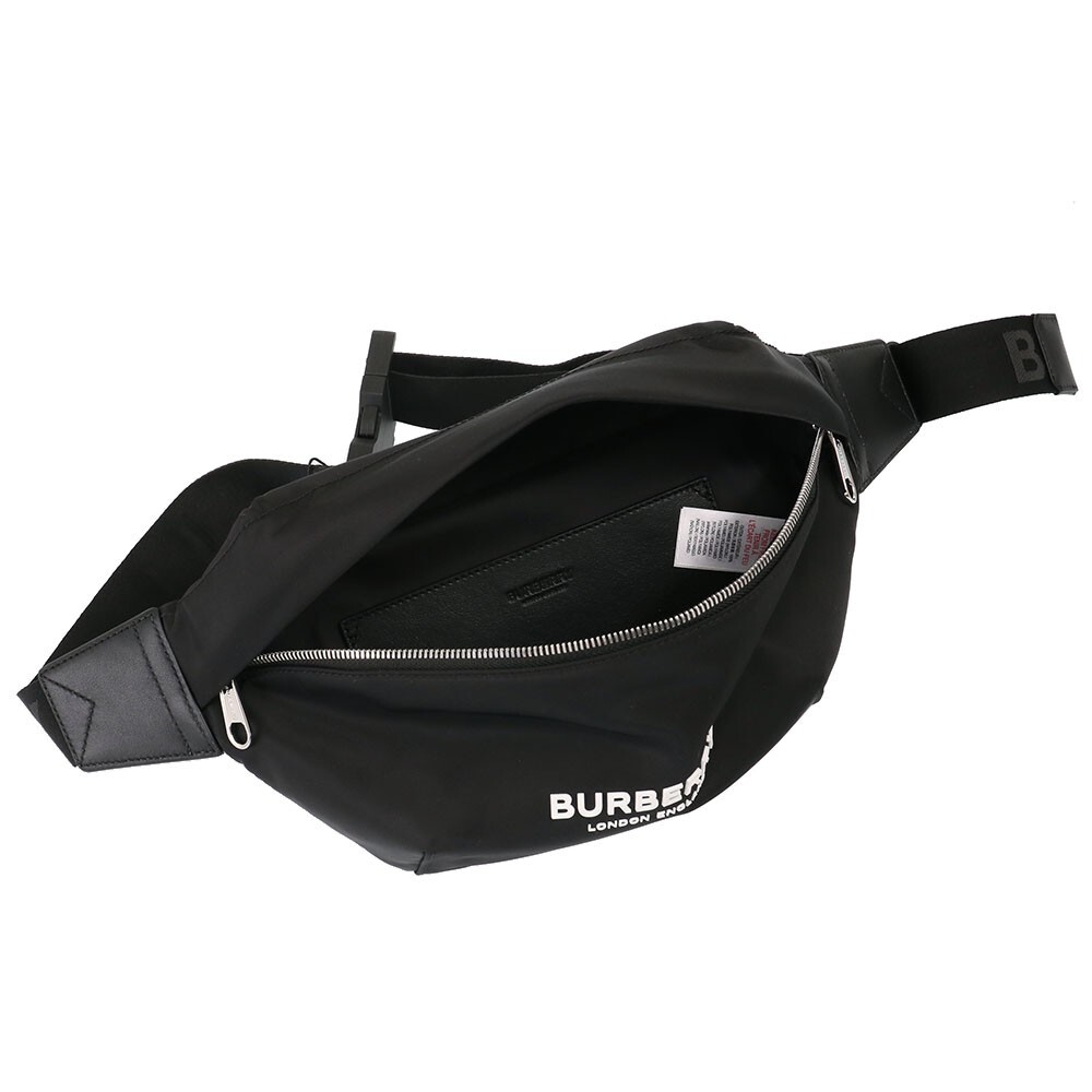 【BURBERRY】BELT BAG MD SONNY PN9◆8049095 Burberry SONNY BLACK 8049095 Sony body bag waist bum logo