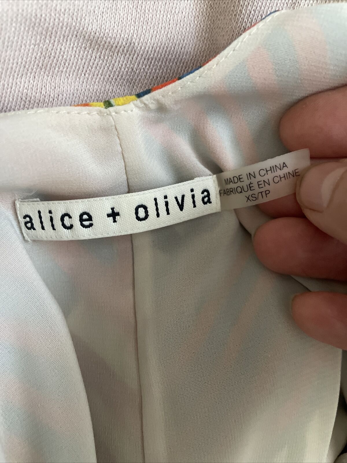 Alice + Olivia Geometric Stripe Dress Mini Halter… - image 5