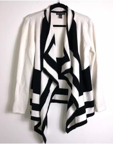 Cardigan Pull Femme INC International Concepts – Noir – Taille L – Fausse Fourrure Moléculaire