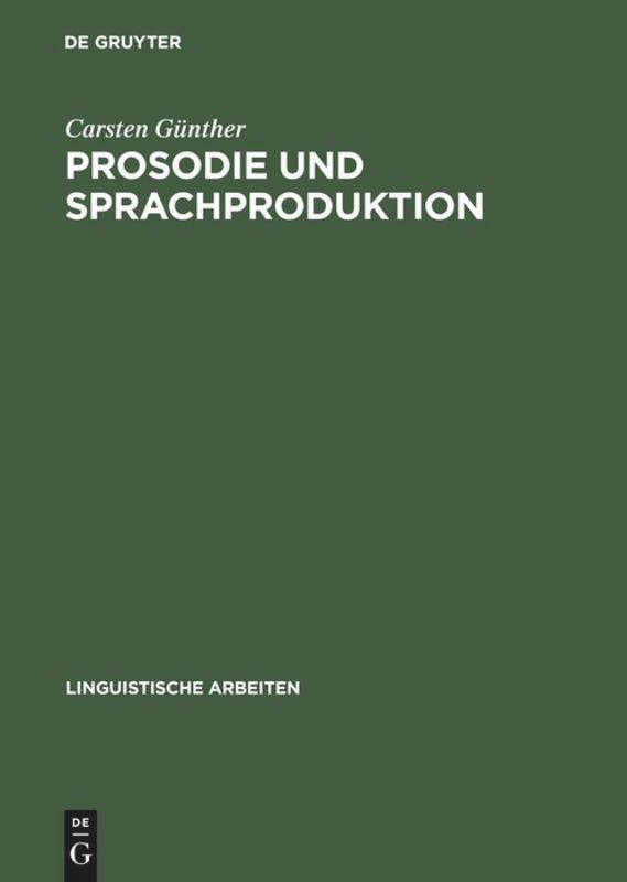 Thumbnail - Carsten Günther | Prosodie Und Sprachproduktion | Buch | Deutsch