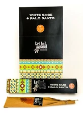 Tribal Soul White Sage Palo Santo Incense Sticks - Pick 15-30-60-75-90-180 grams