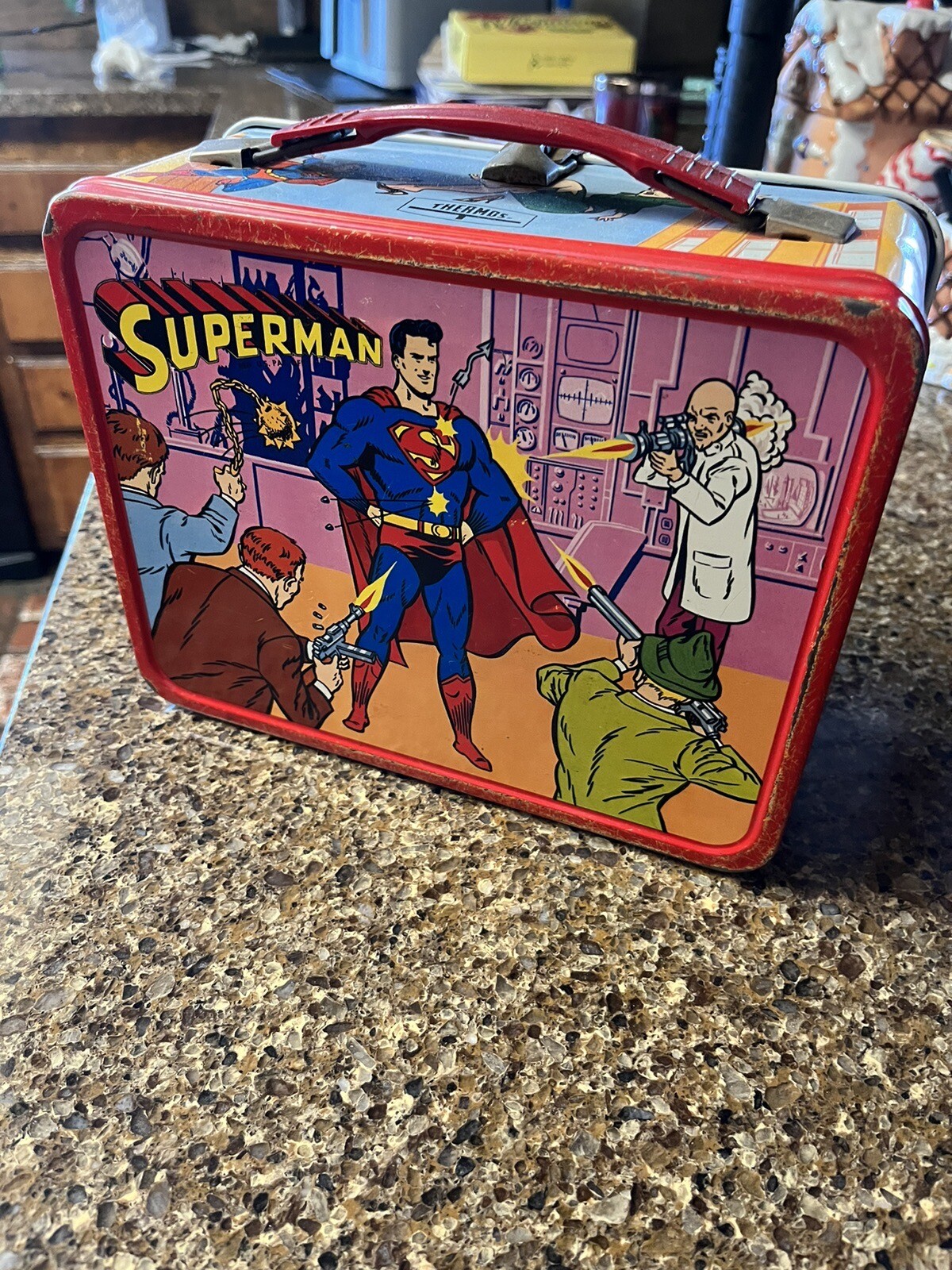 1967 Superman Metal Lunch Box NO Thermos Beauty eBay