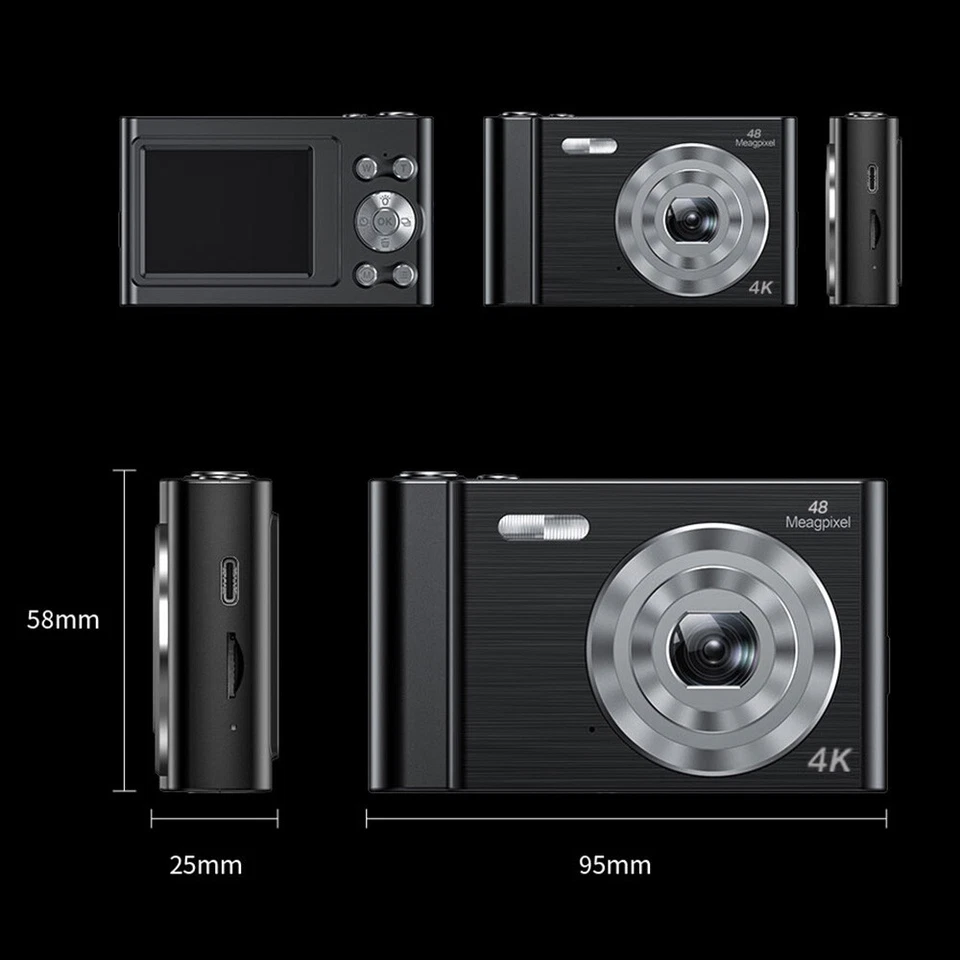 4K Digital  Video  48MP 2.4 Inch IPS Screen Auto C7Q6 - Image 3 of 4