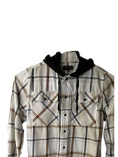 No Boundaries Hoodie Button Up Long Sleeve Fron Button Pockets Drawstring NWOT