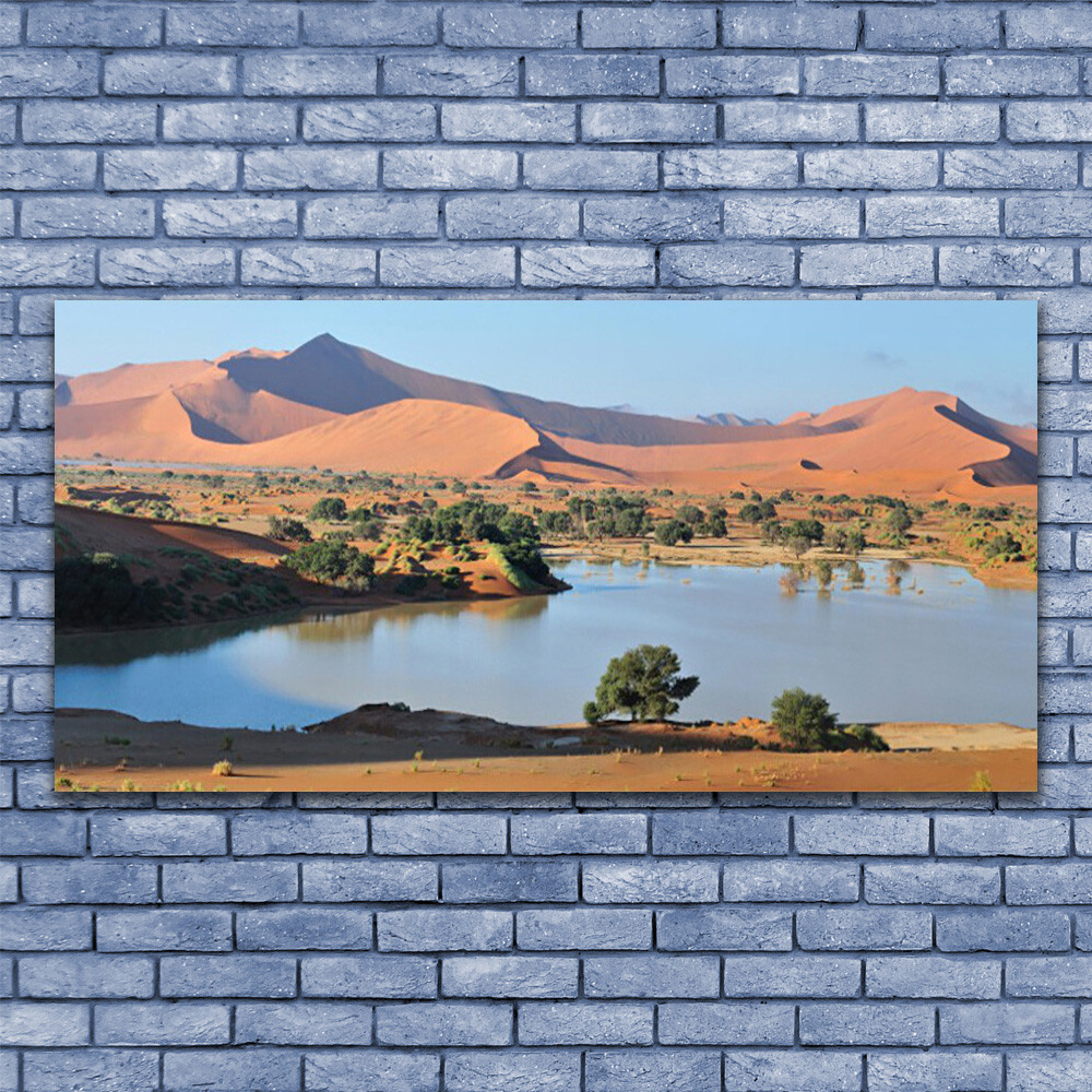 Désert Baie impression sur verre 140x70 tableau mural panoramique