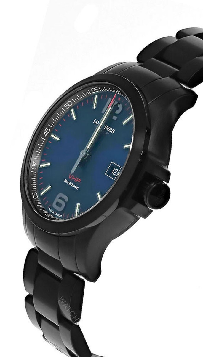 Longines Conquest V.H.P 43MM Quartz Blue Dial SS Men's Watch L3