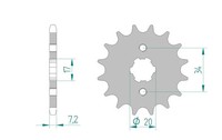 Ritzel Antriebsritzel 14-ZäHne 428-Teilung FüR Honda CBR 125 RW Bj. 2005-2011