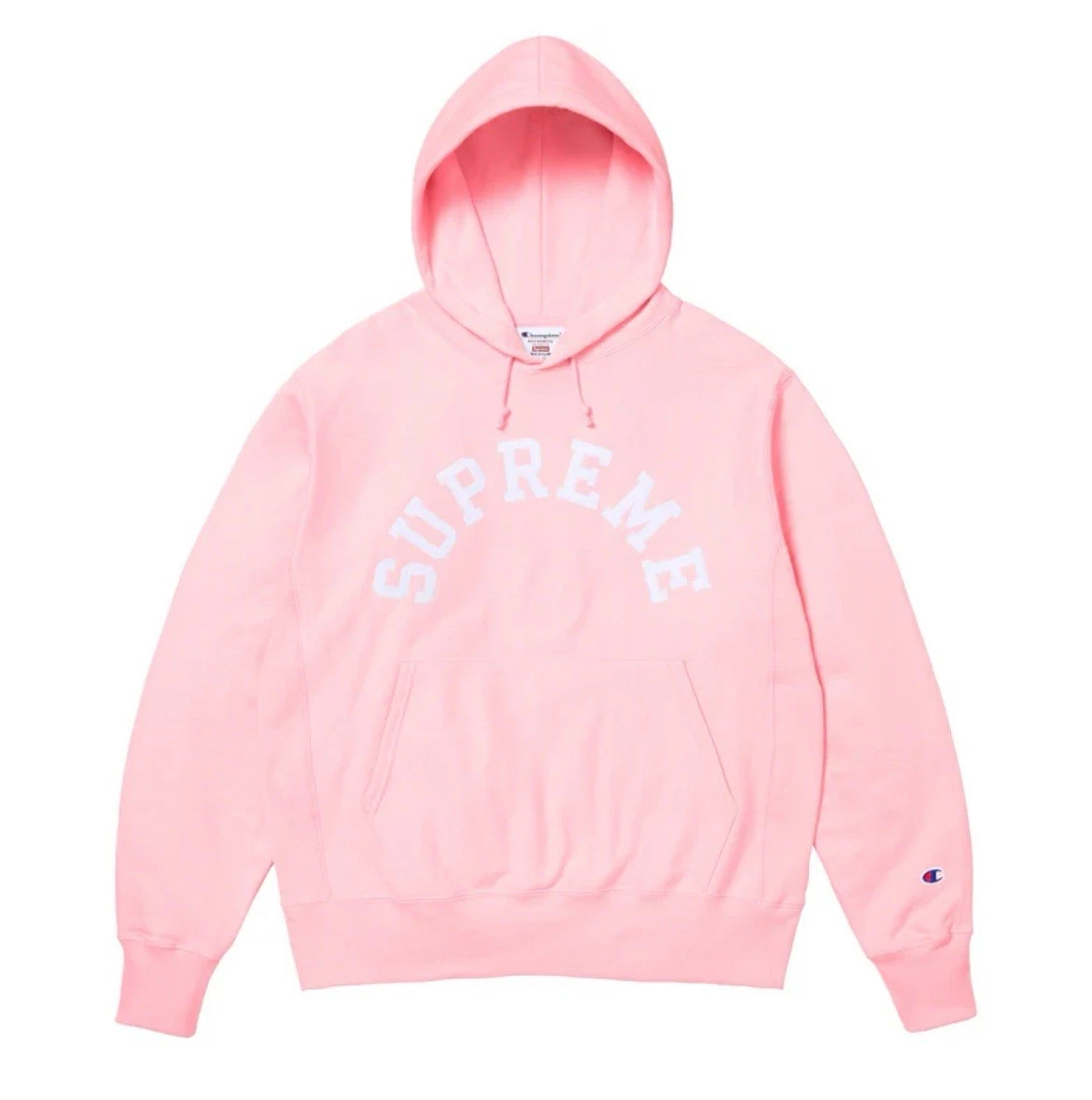 Sweat à capuche SUPREME x Champion Label rose à la main. EXPÉDIÉ AUJOURD'HUI !! SS25