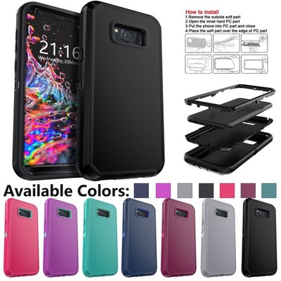 For Samsung Galaxy S8+ S8 Plus S8 Case Heavy Duty 3in1 Layers Hard Rugged Cover
