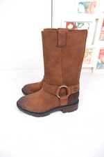 Timberland 100% real genuine leather Brimfield Tall Pull On Boot Brown premium U