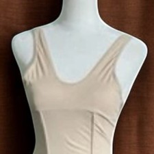 Cupid One Piece Bodysuit Shaper Girdle Size Large Beige Tan Adjustable