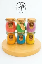 Organic Himalayan Bath Sea Salts (1) (3.88oz glass container)