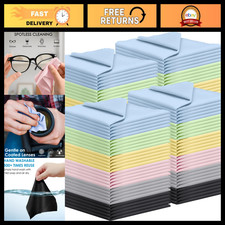 120 Pack Microfiber Cleaning Cloths - 7"x6" Lens Wipes for Glasses, Screens  Ca