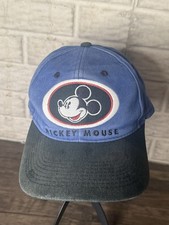 Vintage Disney Mickey Mouse Denim Strapback Hat Cap