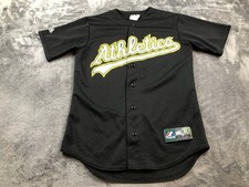 oakland Athletics baseball Jersey Men's medium Black Shirt Oakland A's MLB Team