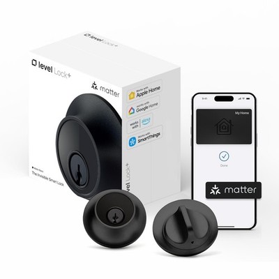 Level Lock Smart Lock Second Edition   Matte Black   Open Box  Fast Shipping