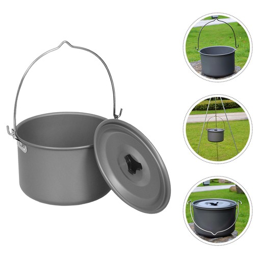 Open Fire Cooking Equipment Camping Cookware Pot Coffee Aluminum - Picture 12 of 12