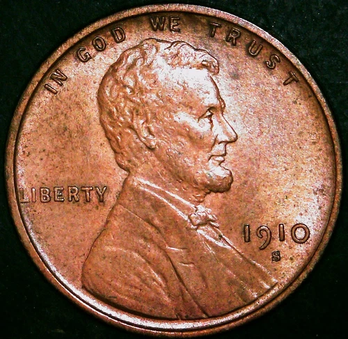1910-S Lincoln Wheat Cent / Penny - BU /MS / Unc / Uncirculated - Free Shipping!