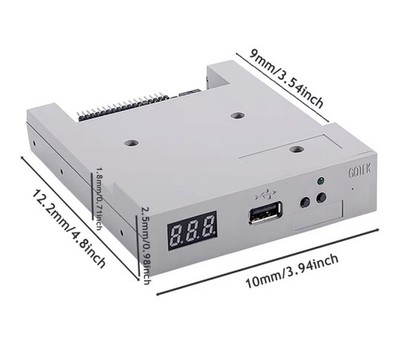 SFR1M44-U100 3.5 Inch 1.44MB USB SSD Floppy Drive Emulator Grey
