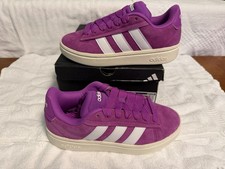 Women s Adidas Grand Court Alpha 00s Purple Suede Sneakers Size 6 Cloudfoam NEW