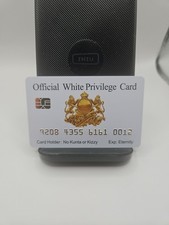 W. Privilege Card Plastic Joke Credit Card