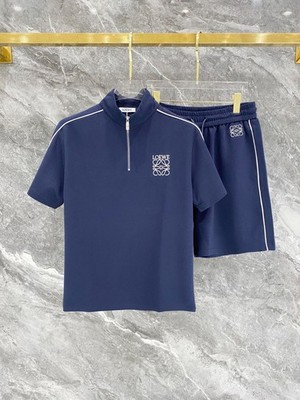 Loewe Men's Casual Short-Sleeve Shirt and Shorts Set   Size L