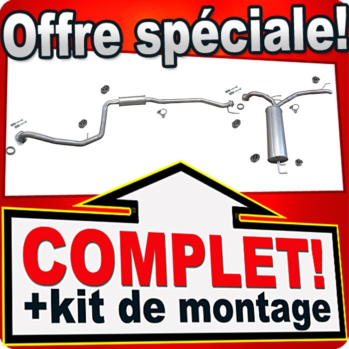 Échappement pour Honda Civic IX 1.8 i-VTEC Tourer break en acier inoxydable chromé