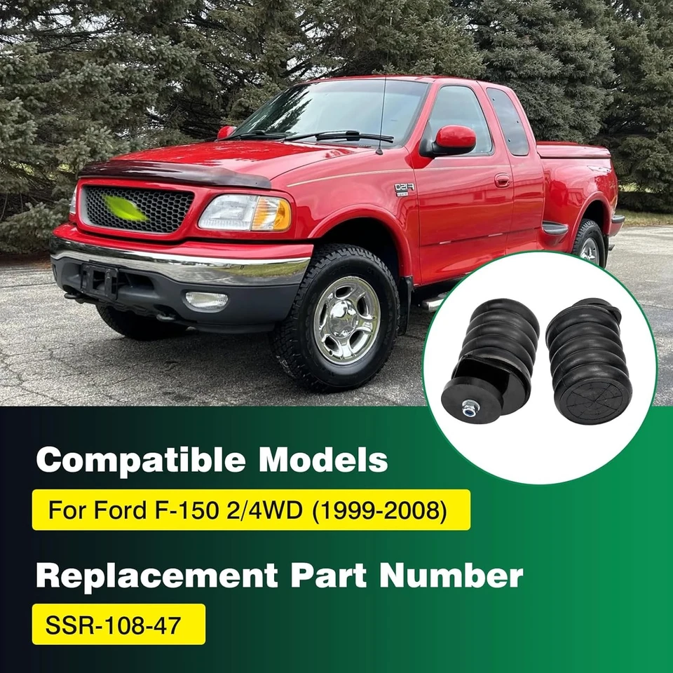 Muelle auxiliar de suspensión neumática SSR-108-47 2 piezas para Ford F-150 Heritage 1999-2008 Foto 2 de 4